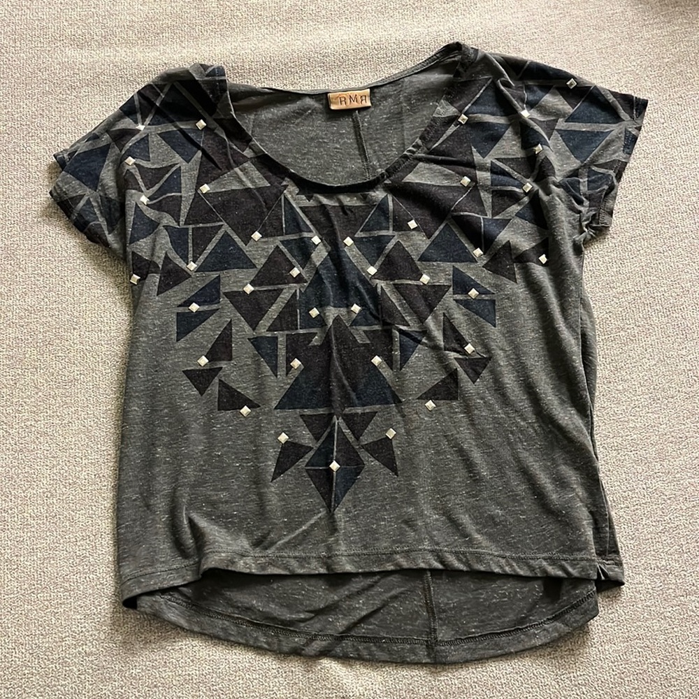 Gray embellished top